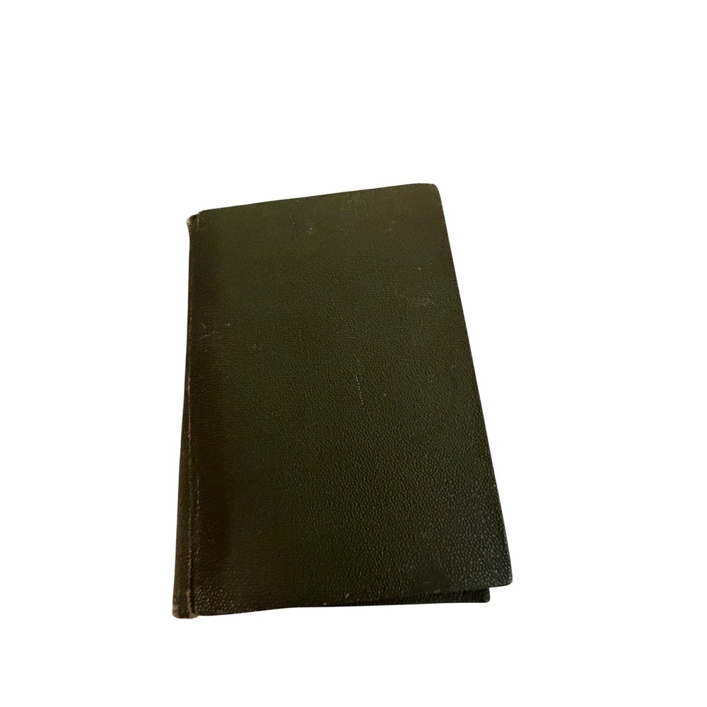 Vintage Hebrew English Pocket Prayer Book Green Pebbled Cover 3 1/2 x 5"